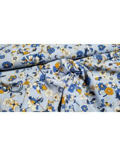 Crêpe polyester fleuri 2