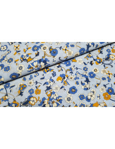 Crêpe polyester fleuri