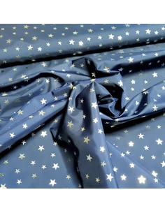 Tissu, Nylon Imprimé Étoiles, Bleu Marine, Laize 147 cm, 100% Polyester 2