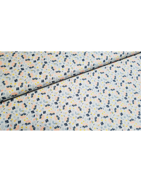 Popeline coton belles fleurs