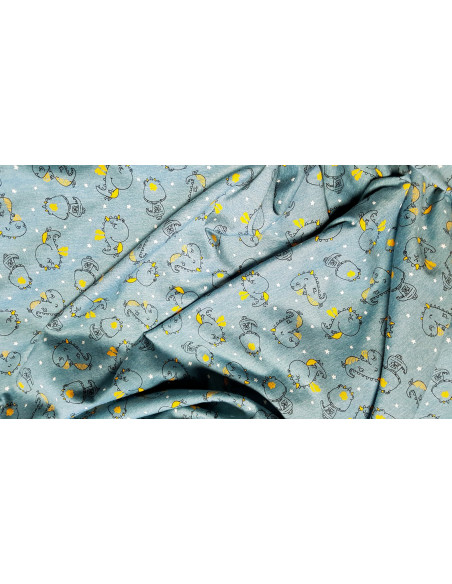 Jersey coton bébé dinosaures