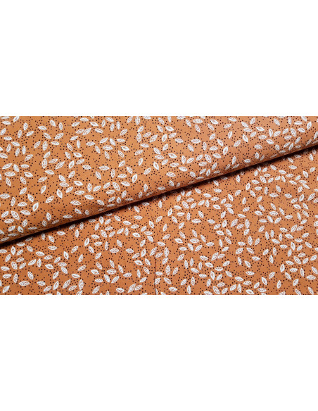 Coton lavé petites feuilles