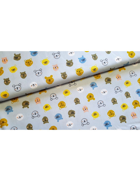 Popeline coton oursons