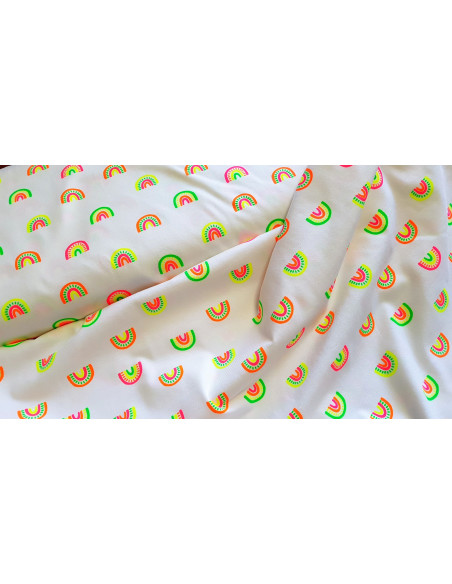 Jersey coton arcs en ciel