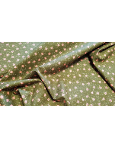 Popeline coton champs de fleurs