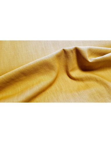 Lin lavé, jaune moutarde