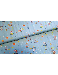 Popeline coton robots