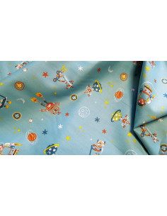 Popeline coton robots 2