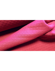 Matelassé rouge framboise 2