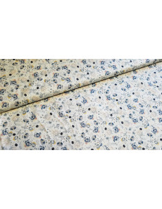 Popeline de coton, impression digitale, fleurs