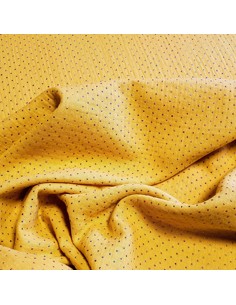 Tissu, Double Gaze Pois Multicolores, Jaune Moutarde, Laize 140 cm, 100% Coton 2
