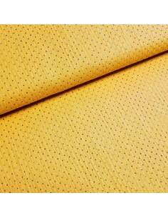 Tissu, Double Gaze Pois Multicolores, Jaune Moutarde, Laize 140 cm, 100% Coton
