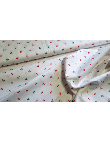 Popeline de coton, cerises