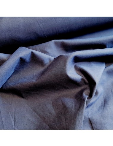Tissu, Popeline de Coton Uni, Bleu Marine, Laize 150 cm, 100% Coton 97g/m²