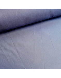 Tissu, Popeline de Coton Uni, Bleu Marine, Laize 150 cm, 100% Coton 97g/m²