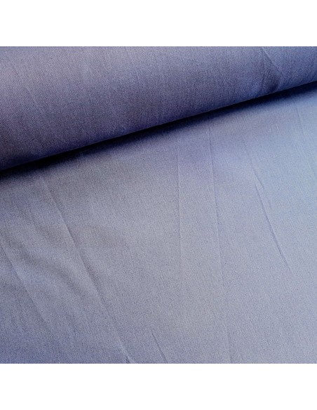 Tissu, Popeline de Coton Uni, Bleu Marine, Laize 150 cm, 100% Coton 97g/m²