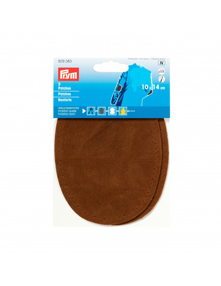 Renforts imitation daim, thermocollant, 10 x 14cm, chamois