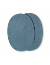 Renforts imitation daim, thermocollant, 10 x 14cm, bleu moyen