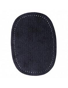 Renforts velours côtelé, thermocollants, 10 x 14cm, bleu marine 2