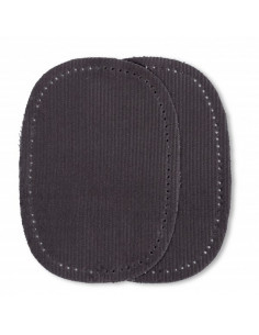 Renforts velours côtelé, thermocollants, 10 x 14cm, gris 2