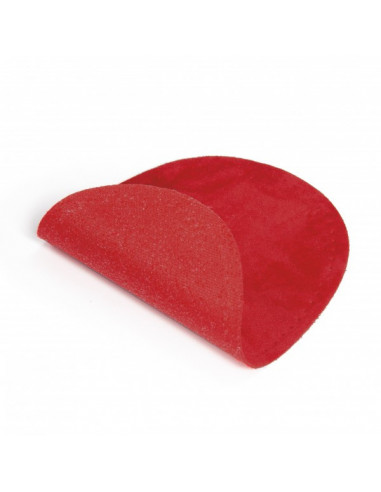 Renforts imitation daim, thermocollant, 10 x 14cm, rouge