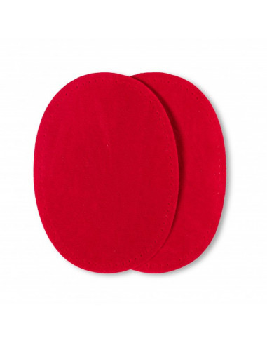 Renforts imitation daim, thermocollant, 10 x 14cm, rouge