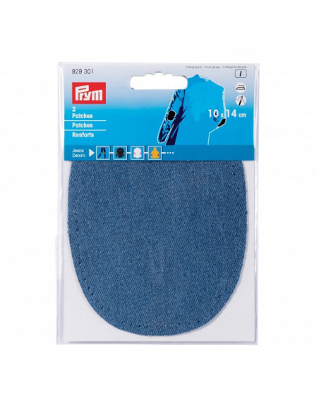 Renforts jean, thermocollants, 10 x 14cm, bleu moyen