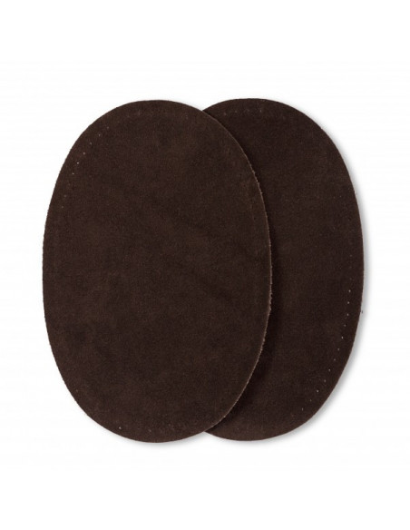 Renforts imitation daim, thermocollant, 9 x 13,5cm, brun foncé