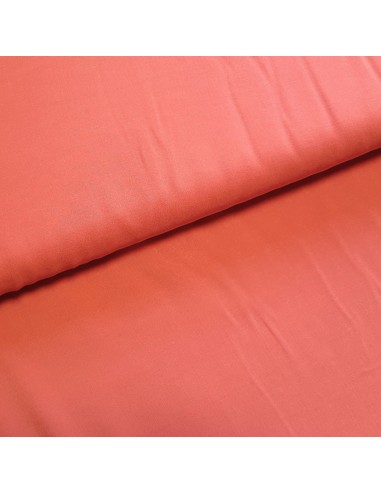 Tissu, Viscose Unie, Corail, Laize 145 cm, 100% Viscose 120g/m²