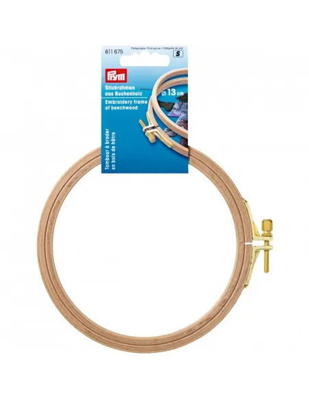 Tambour à broder Prym bois de hêtre Ø 13 cm | Zephyr Tissus