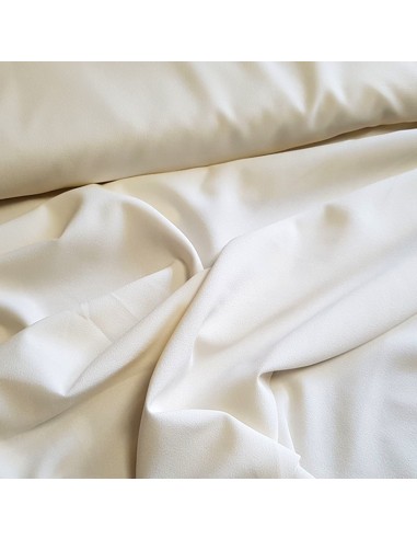 Tissu, Crêpe Léger Uni, Écru, Laize 147 cm, 100% Polyester 169g/m²