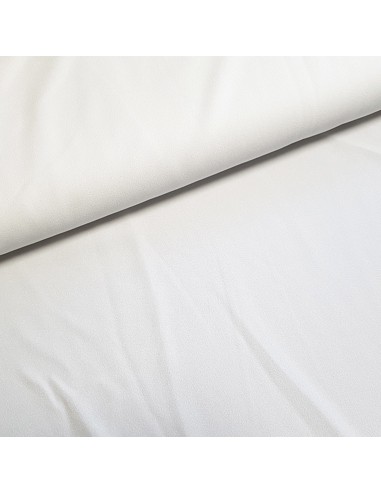 Tissu, Crêpe Léger Uni, Blanc Pur, Laize 147 cm, 100% Polyester