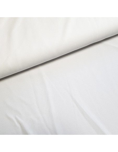 Tissu, Crêpe Léger Uni, Blanc Pur, Laize 147 cm, 100% Polyester