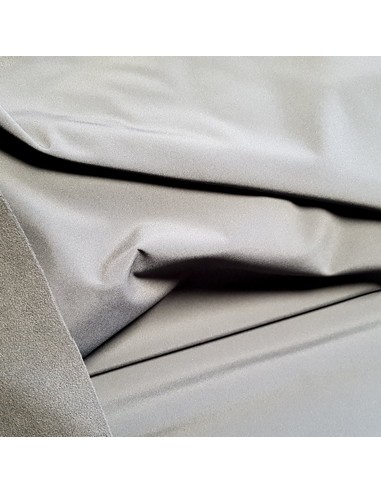 Tissu, Softshell Uni, Gris, Laize 144 cm, Déperlant Molletonné Oeko-Tex