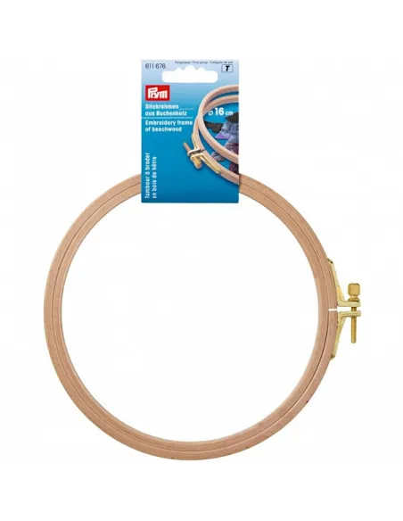 Tambour à broder Prym bois de hêtre Ø 16 cm | Zephyr Tissus