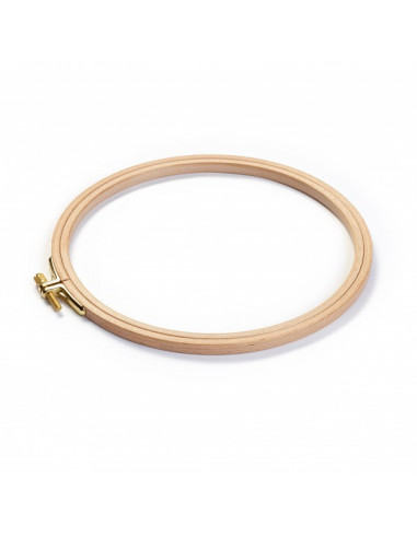 Tambour à broder en bois de hêtre avec vis, 8mmx19cm