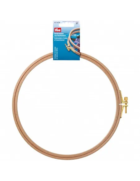 Tambour à broder Prym bois de hêtre Ø 22 cm | Zephyr Tissus