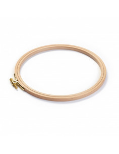 Tambour à broder en bois de hêtre avec vis, 8mmx22cm 2