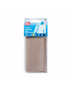 Pièce thermocollante, sergé, thermocollant, 12 x 45cm, gris