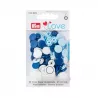 Bouton pression Color Snaps, Prym Love, 12,4mm, bleu/blanc/bleu clair