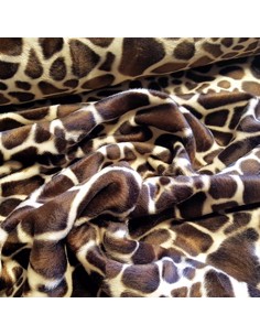 Tissu, Imitation Peau de Girafe, Tons Naturels, Laize 150 cm, 100% Polyester 360g/ml 2