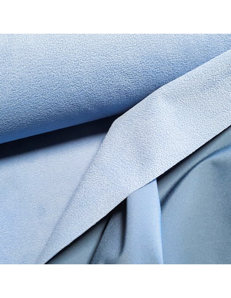 Tissu, Softshell Uni, Bleu Jeans, Laize 144 cm, 95% Polyester 5% Spandex