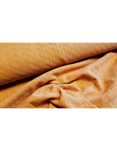 Double gaze brodée orange