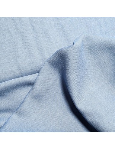 Tissu, Twill de Viscose Uni, Bleu Jeans, Laize 150 cm, 100% Viscose