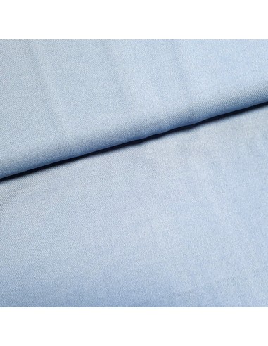 Tissu, Twill de Viscose Uni, Bleu Jeans, Laize 150 cm, 100% Viscose