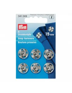 Bouton pression Prym argent 15 mm laiton | Zephyr Tissus