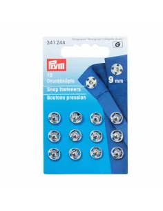 Boutons pression à coudre Prym 9 mm argentés | Zephyr Tissus