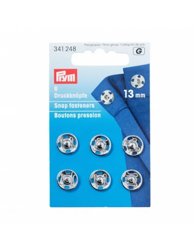 Boutons pression Prym 13 mm argenté | Zephyr Tissus