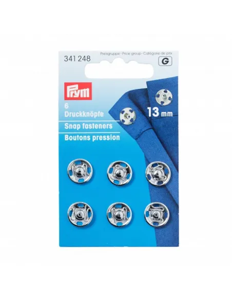 Boutons pression Prym 13 mm argenté | Zephyr Tissus