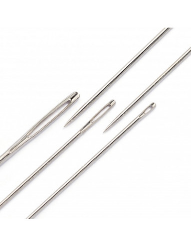 Aiguilles à coudre, à broder et à repriser dans une boîte compacte, 30 aiguilles